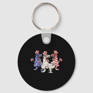 Porte-clés Dinosaure Patriotique 4 juillet Us Toddler Kids Am