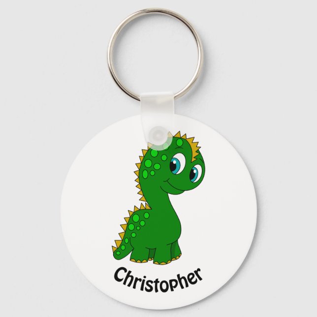 Porte-clés Dinosaure personnalisé mignon (Recto)