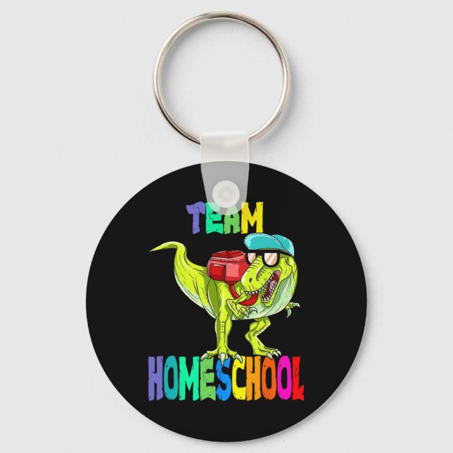 Porte-clés Dinosaure T Rex À L'École (Recto)