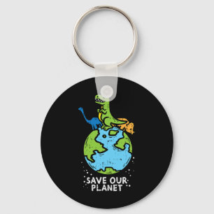 Porte-clés Dinosaures Sauvez Notre Planète Jour des terres mi