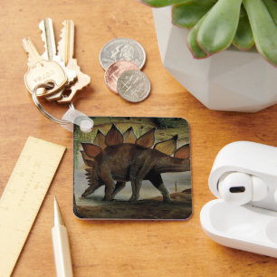 Porte-clés Dinosaures Vintage, Stégosaure, Queue avec des poi