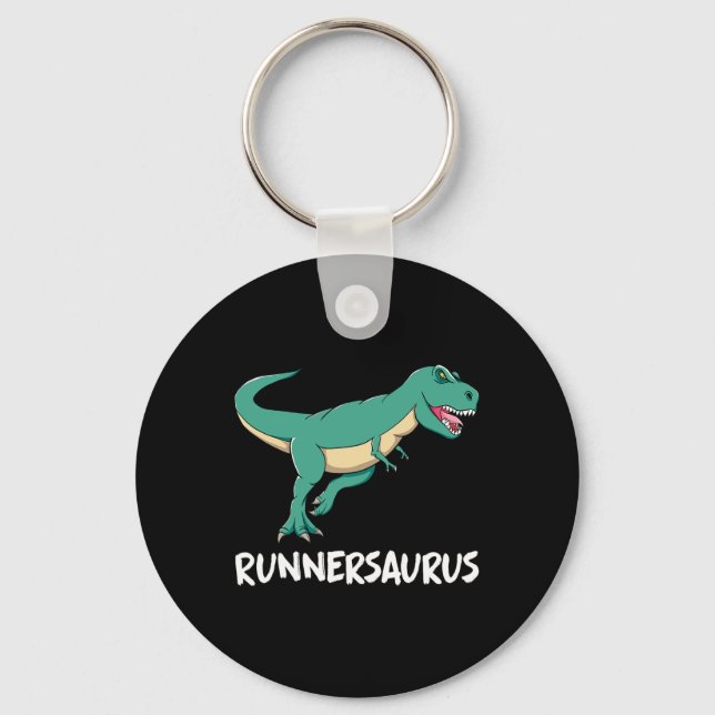 Porte-clés Dinosaurus T-Rex Dino Drôle Exercice Cardio Course (Recto)