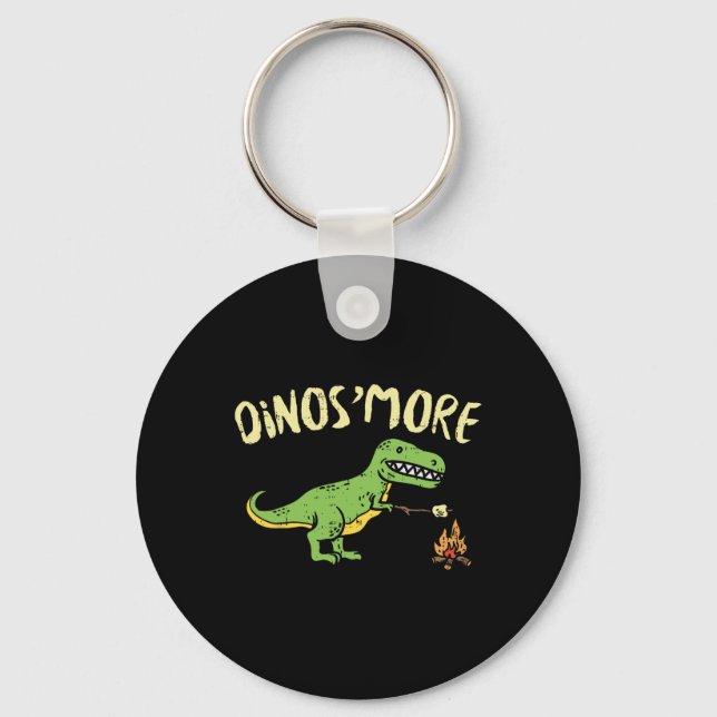 Porte-clés Dinosmore Funny Dino Smore Camping Dinosaur Camp C (Recto)
