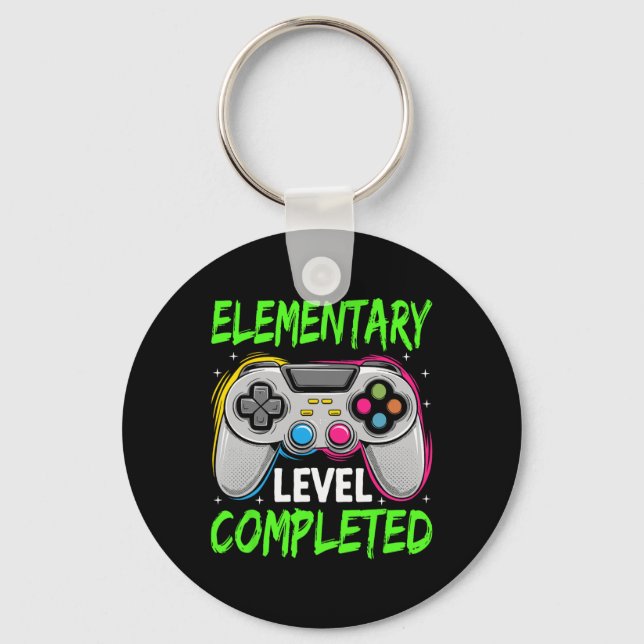 Porte-clés Diplômé de niveau élémentaire Gamer Cl de 2025 (Recto)