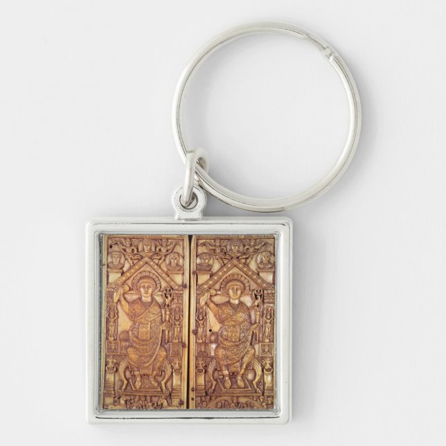 Porte-clés Diptyque consulaire Anastasius découpé (Devant)