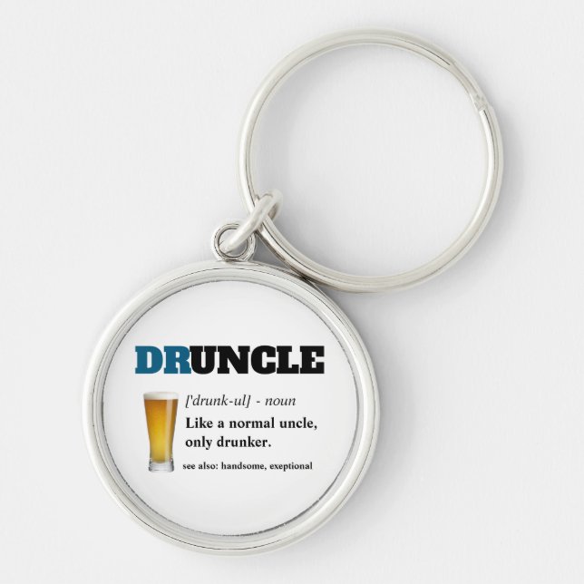Porte-clés Dire drôle - Oncle fou de Drunny (Devant)