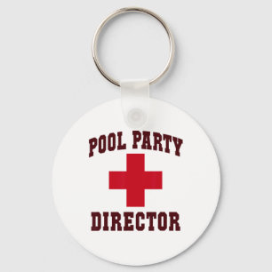 Porte-clés Directeur de fête en piscine sarcastique Voyage de