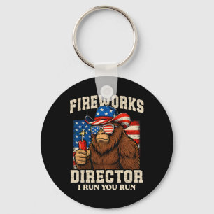 Porte-clés Directeur de feux d'artifice drôle Bigfoot 4 juill