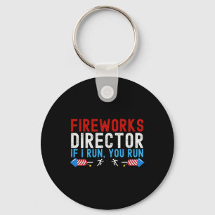 Porte-clés Directeur de Fireworks Drapeau américain 4 juillet