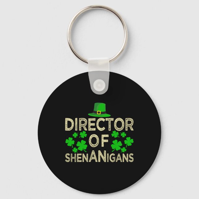 Porte-clés Directeur drôle de la Saint-Patrick Shamrock de Sh (Recto)