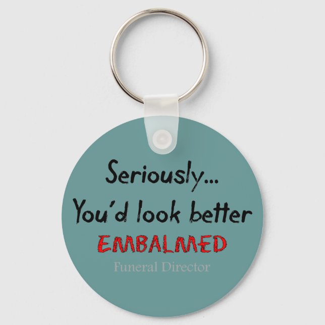 Porte-clés Directeur funéraire / Mortician Funny Hearn Design (Recto)
