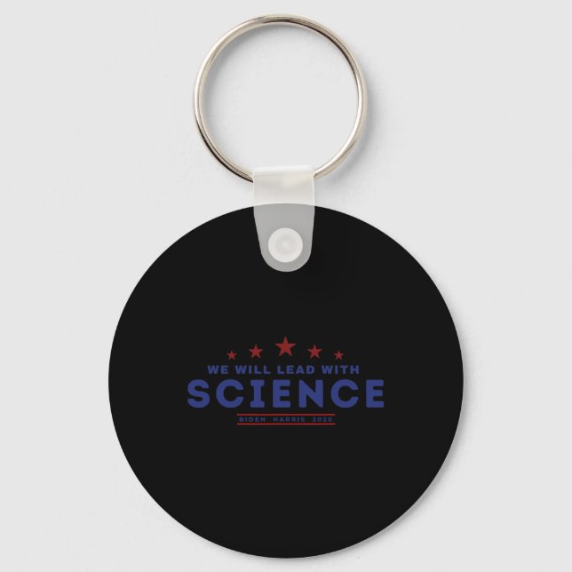 Porte-clés Diriger avec la science Joe Biden Kamala Harris 20 (Recto)