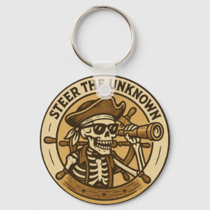 Porte-clés Dirigez le squelette de pirate inconnu