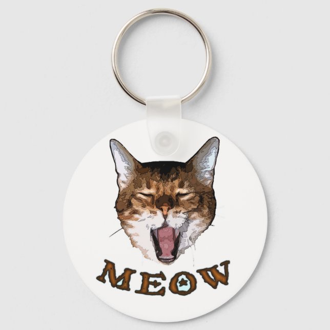 Porte-clés Dis juste "Meow" (Recto)