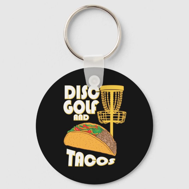 Porte-clés Disc Golf And Tacos (Recto)