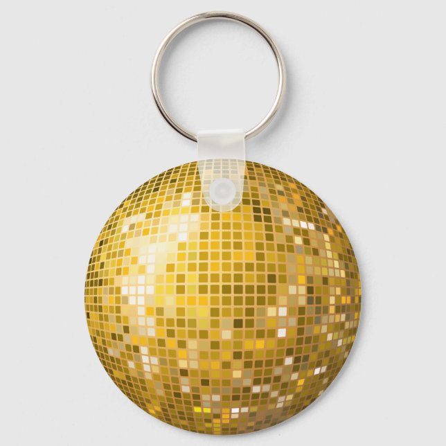 Porte-clés Disco Ball Gold Keychain (Recto)