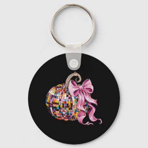 Porte-clés Disco Citrouille Coquette Bow esthétique Automne M