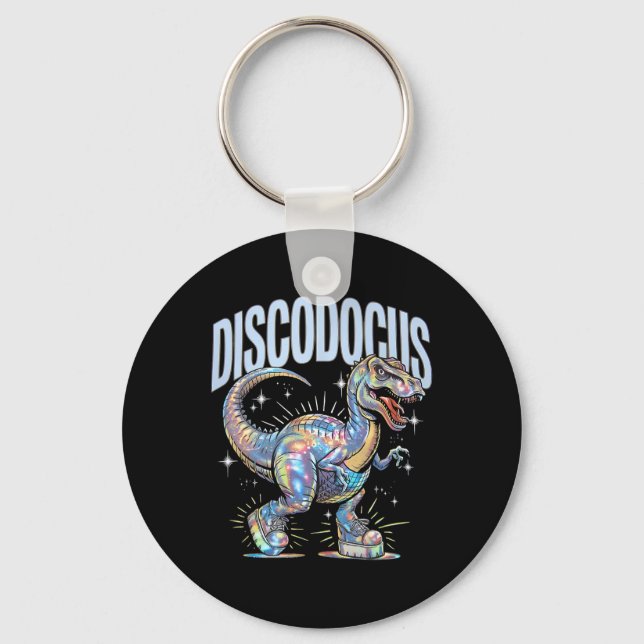 Porte-clés Disco Dinosaur Diplodocus 70s Dino Dancing Funny D (Recto)