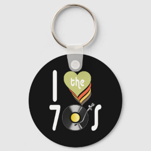 Porte-clés Disco I Love 70's Ball Retro Music Tee - shirts Vi