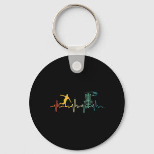 Porte-clés Disque de golf vintage pour hommes femmes battemen