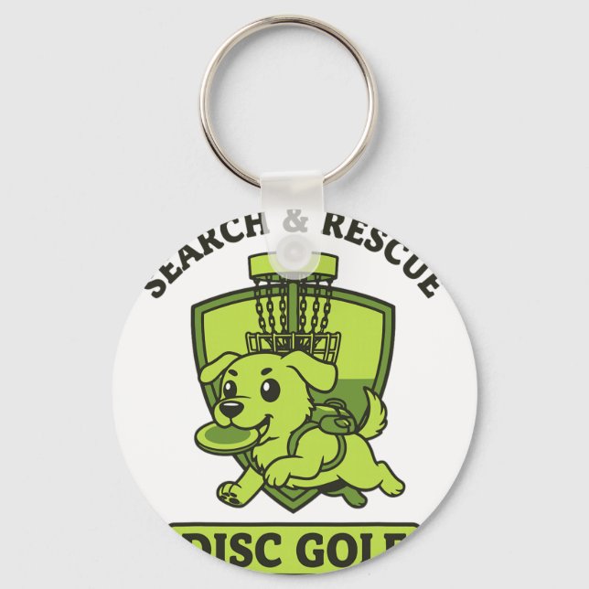 Porte-clés Disque de vol de chien de golf de disque de recher (Recto)