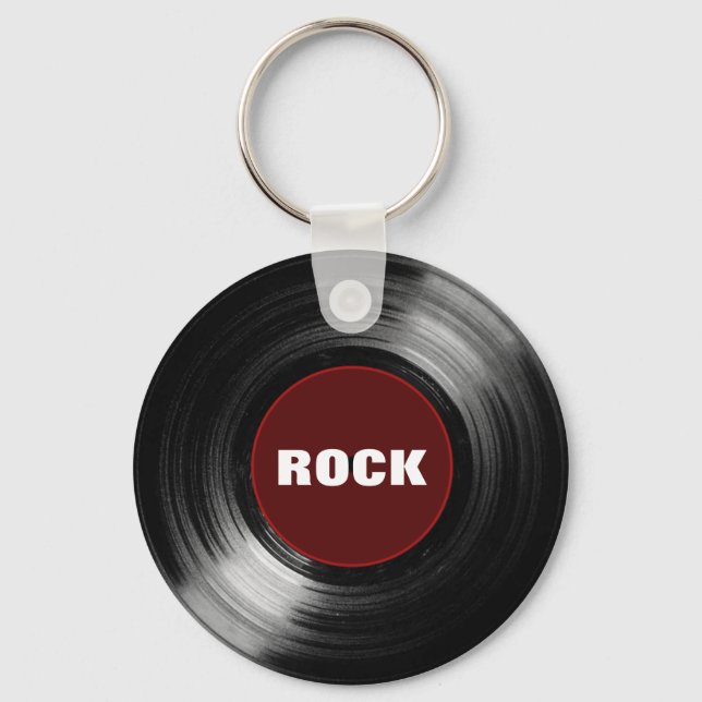 Porte-clés disque vinyle rock (Recto)