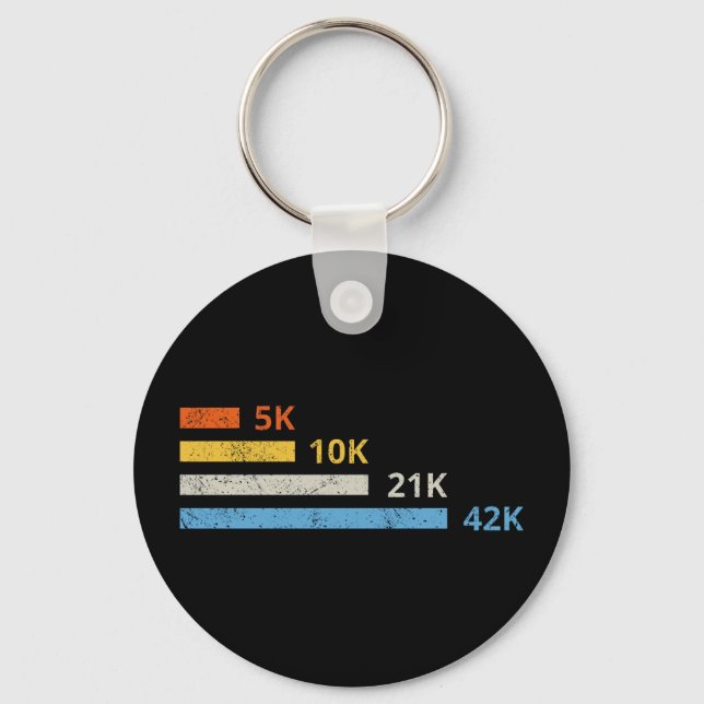 Porte-clés Distances de course II - 5K 10K 21K 42K Marathoner (Recto)