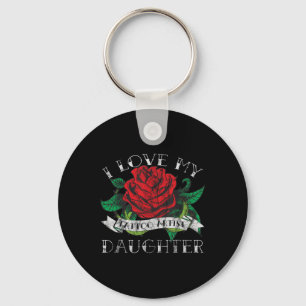 Porte-clés Distressed I Love My Tattoo Artist Daughter -