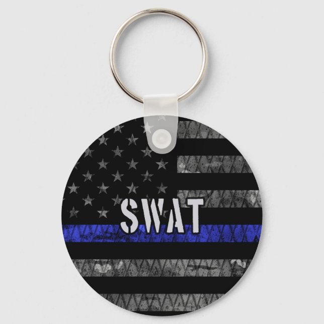 Porte-clés Distressed SWAT Police Flag (Recto)