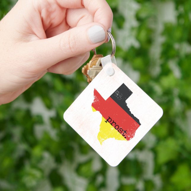 Porte-clés Distressed Texas German Flag Prost Keychain (main)
