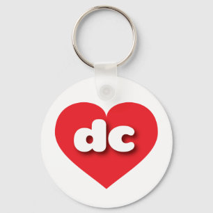 Porte-clés District de Columbia coeur rouge - J'aime dc