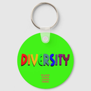 Porte-clés Diversité Porte - clé vert brillant personnalisé