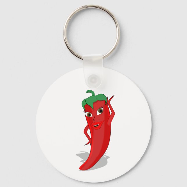 Porte-clés Divine Piment Rouge Chaud (Recto)