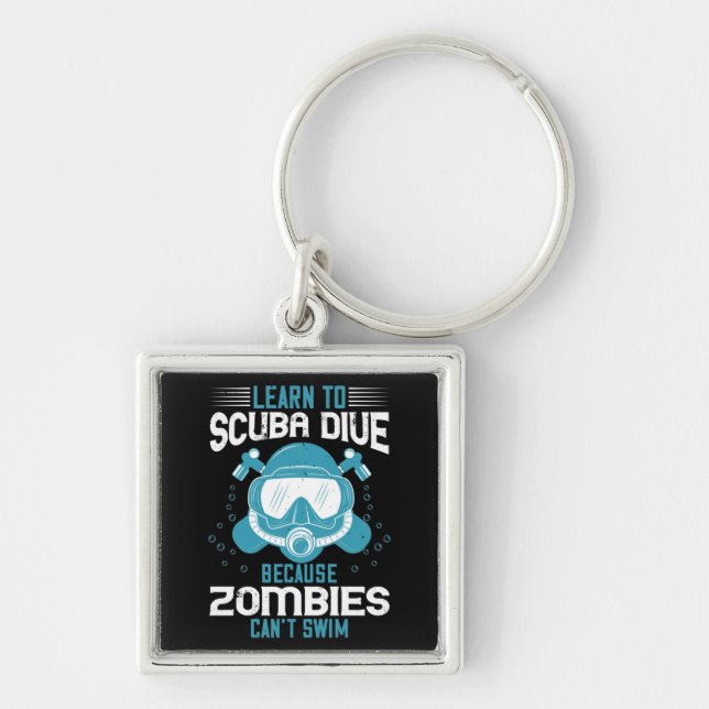Porte-clés Diving - Zombies Can't Swim Learn Diving (Devant)