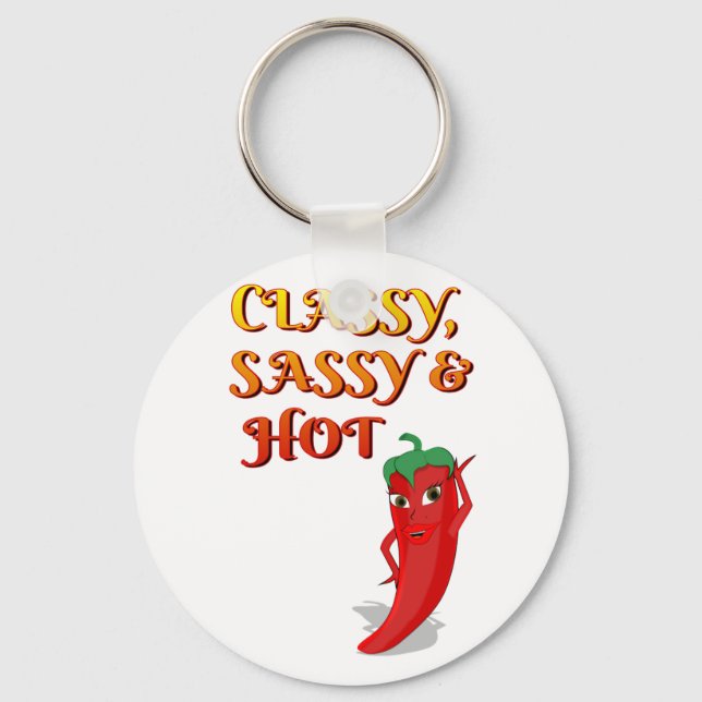 Porte-clés Divinité du Piment Classy Sassy Et Hot (Recto)