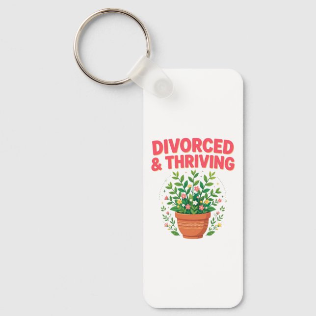 Porte-clés Divorcé et Épanoui (Recto)