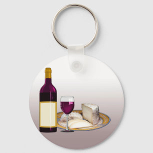 PORTE-CLÉS DIY WINE BOTTLE LABEL, WINE GLASS, CHEESE PERSONAL