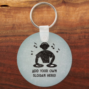 Porte-clés DJ - Disk Jockey - Sound Guy avec votre texte pers