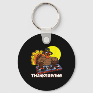 Porte-clés DJ Turquie Thanksgiving Day Cool Fall Dance Music