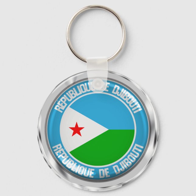 Porte-clés Djibouti Round Emblem (Recto)