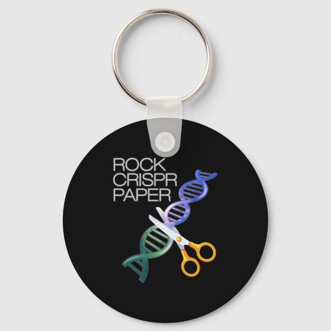 Porte-clés Dna Funny Rock Paper Crispr Genetic Science Race  (Recto)