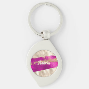 Porte-clés do-it-yourself Nom Brush Texte Fuchsia Platinum Fa