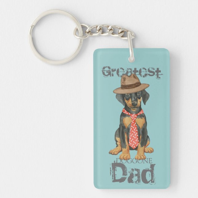 Porte-clés Doberman Papa (Devant)