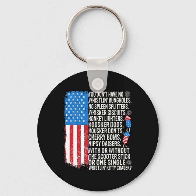 Porte-clés Doberman Pinscher Drapeau Américain États-Unis Inc (Recto)