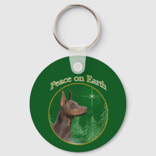 Porte-clés Doberman Pinscher Peace