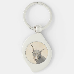 Porte-clés Doberman Pinscher Peinture - Art Chien original