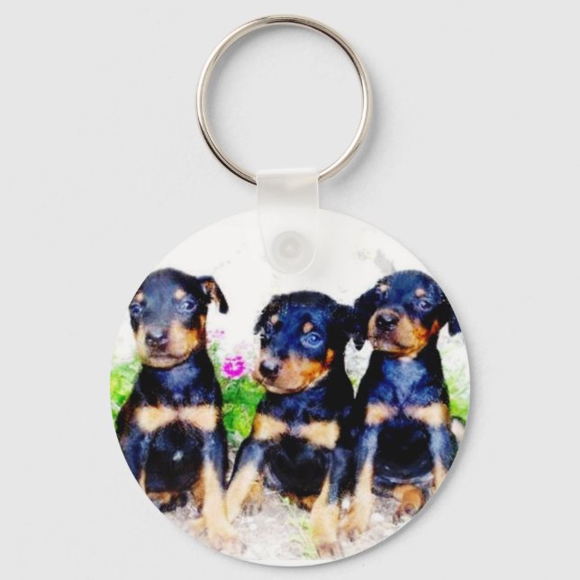 Porte-clés Doberman puppies keychain (Recto)
