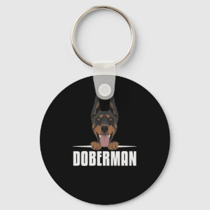 Porte-clés Doberman souriant