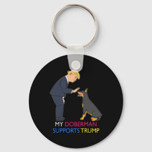 Porte-clés Doberman soutient le cadeau Trump Doberman Pinsche
