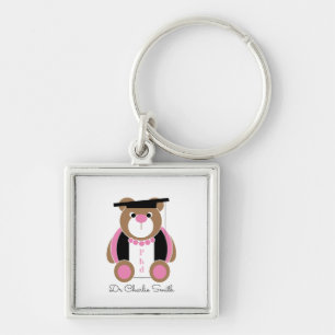 Porte-clés Docteur de PhD d'ours mignon de félicitations de